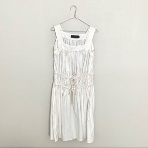 Acne Jeans White Cotton Double Tie Dress